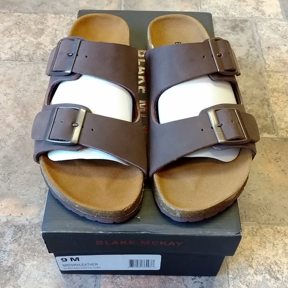 Blake McKay Other - Double strap leather sandals size 9M New In Box